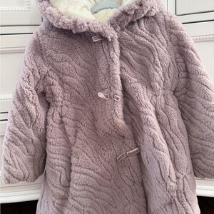 Cozy Kids Faux Fur Coat - Purple